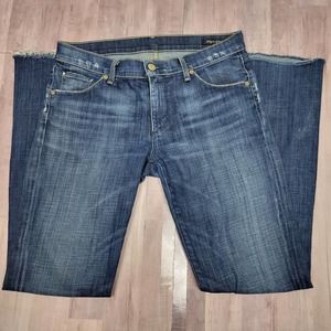 Citizens Of Humanity Dark Wash Raw Hem Straight Jeans 28